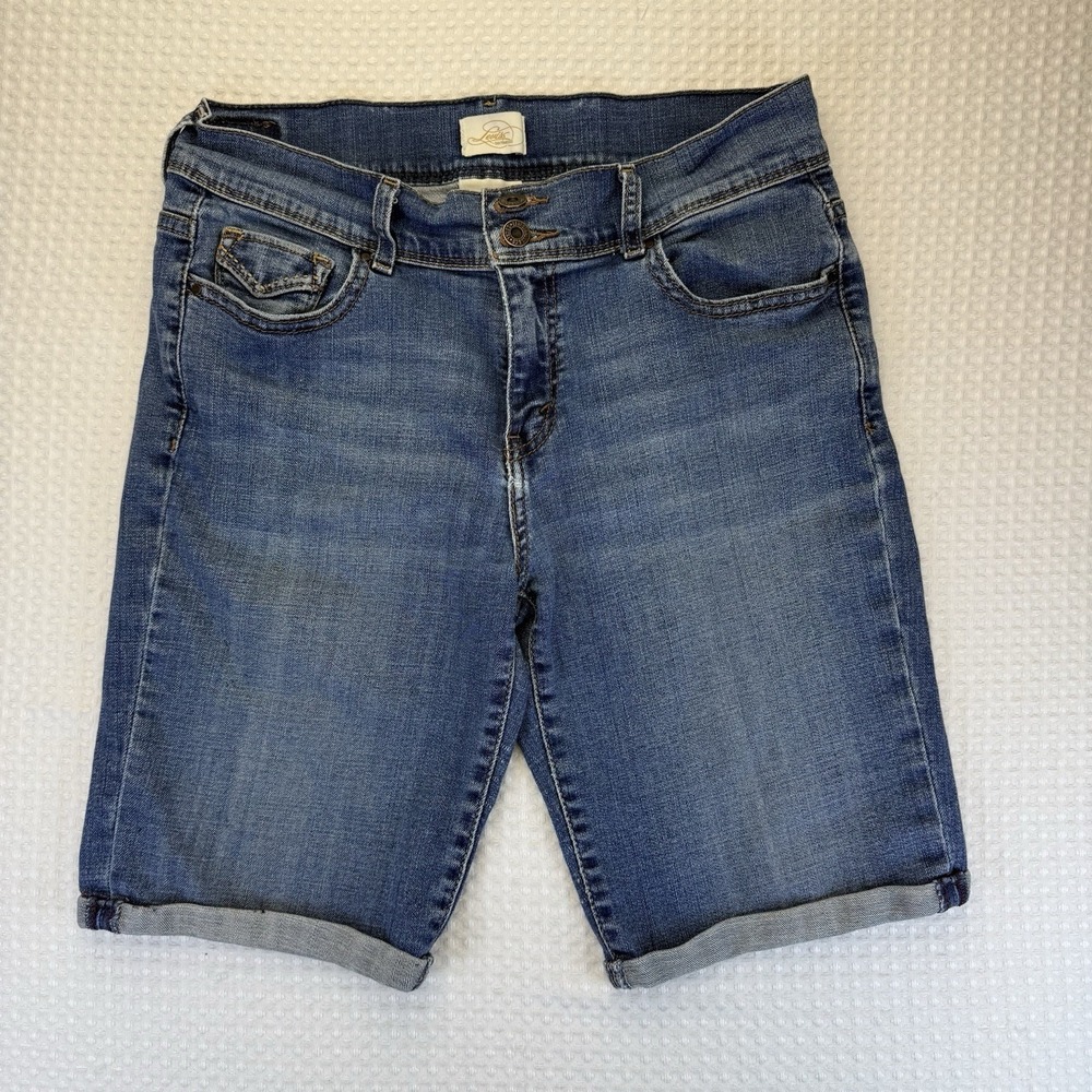 Levi's San Francisco 515 Bermuda Jean Shorts Women's 10 Stretch Denim Cuffed